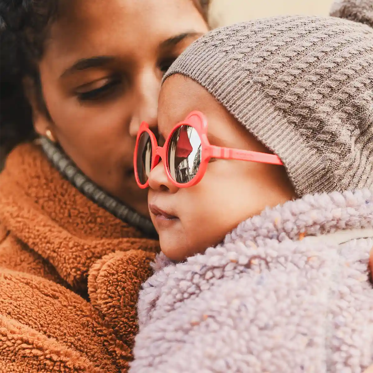 lunettes de soleil bébé enfant ourson rouge elysée