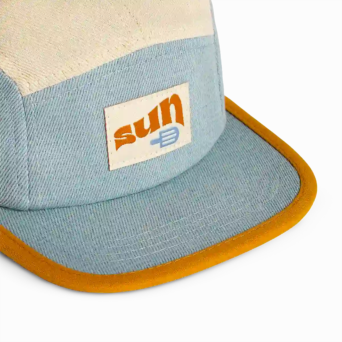 packshot casquette anti-uv enfant bébé casquette sun denim