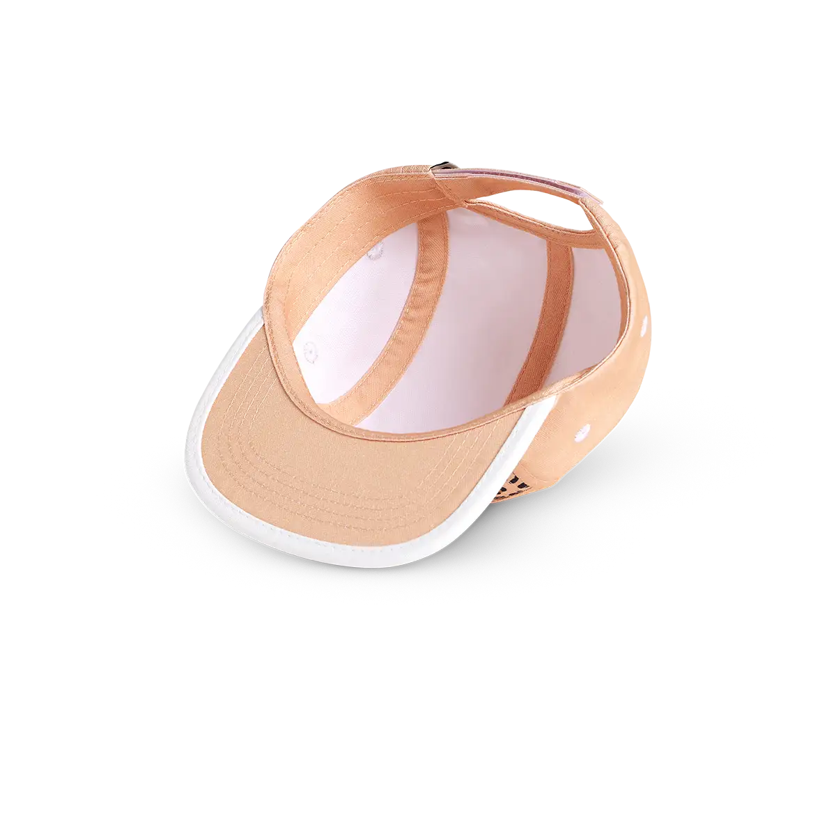 packshot casquette anti-uv enfant bébé casquette léopard abricot