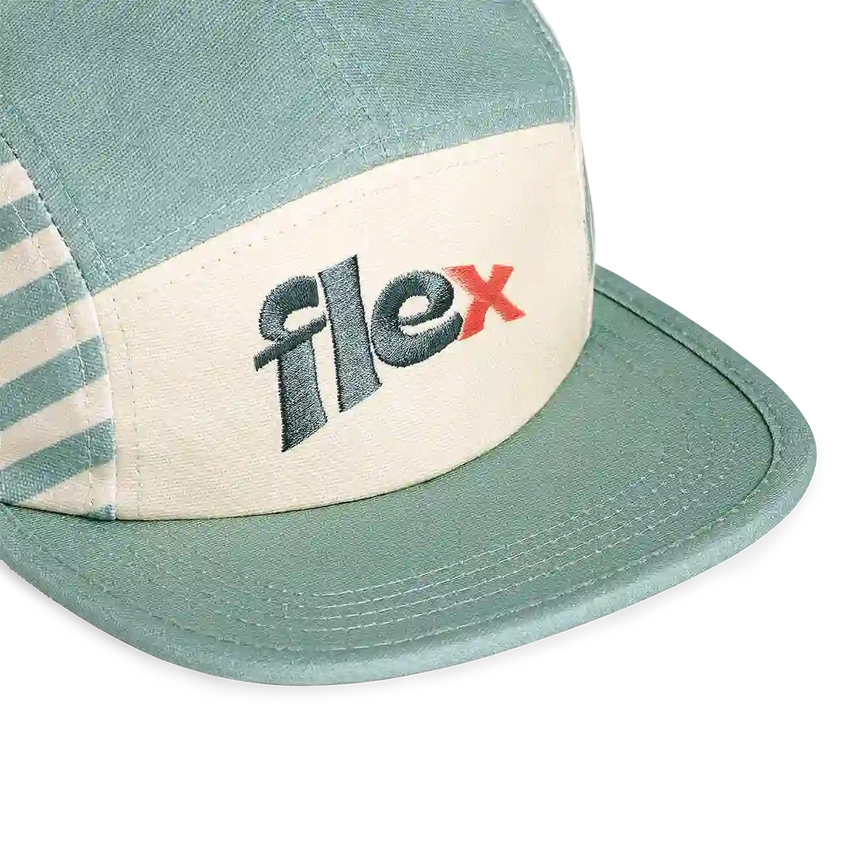 packshot casquette anti-uv enfant bébé casquette rayée sauge