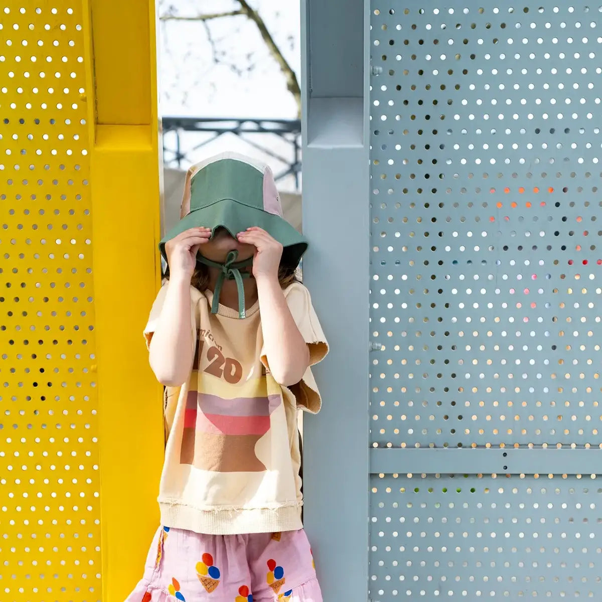 bob anti-uv bébé camper hat multicolore