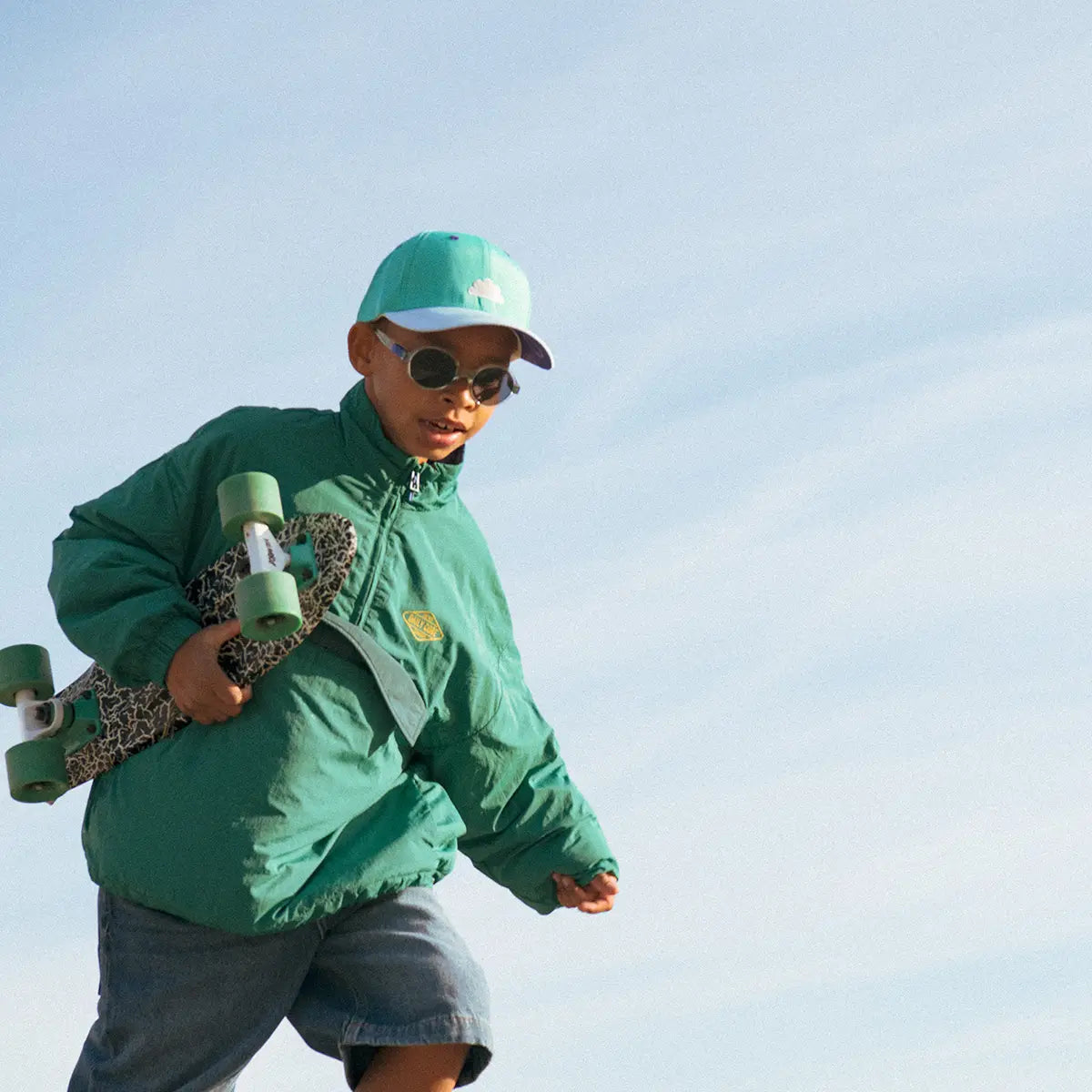 casquette enfant baseball vert nuage