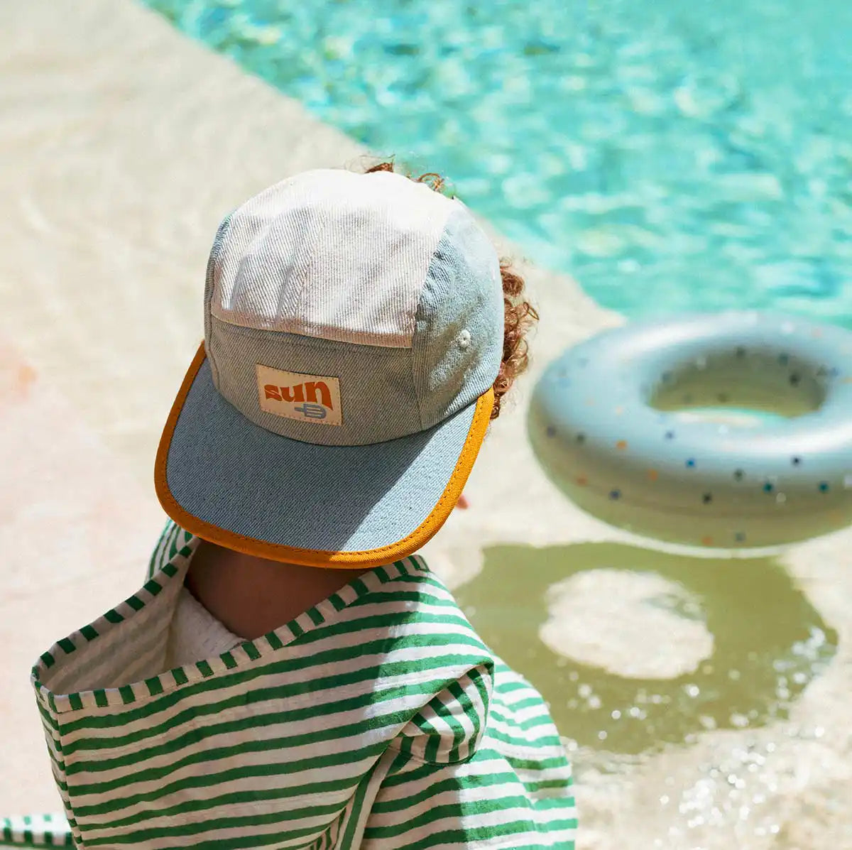 casquette anti-uv enfant bébé casquette sun denim