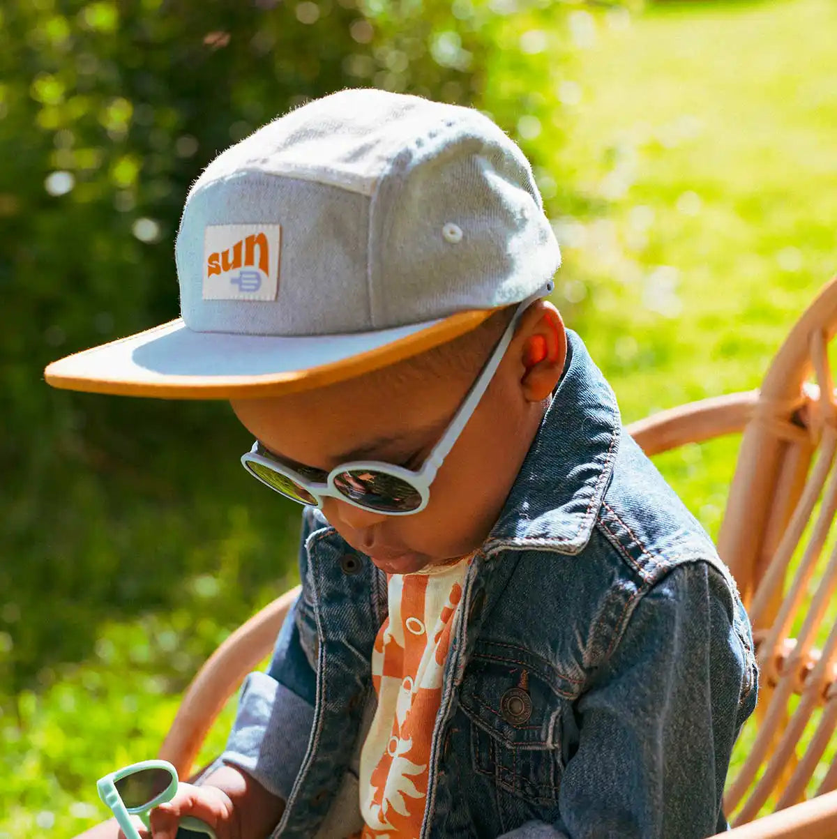 casquette anti-uv enfant bébé casquette sun denim