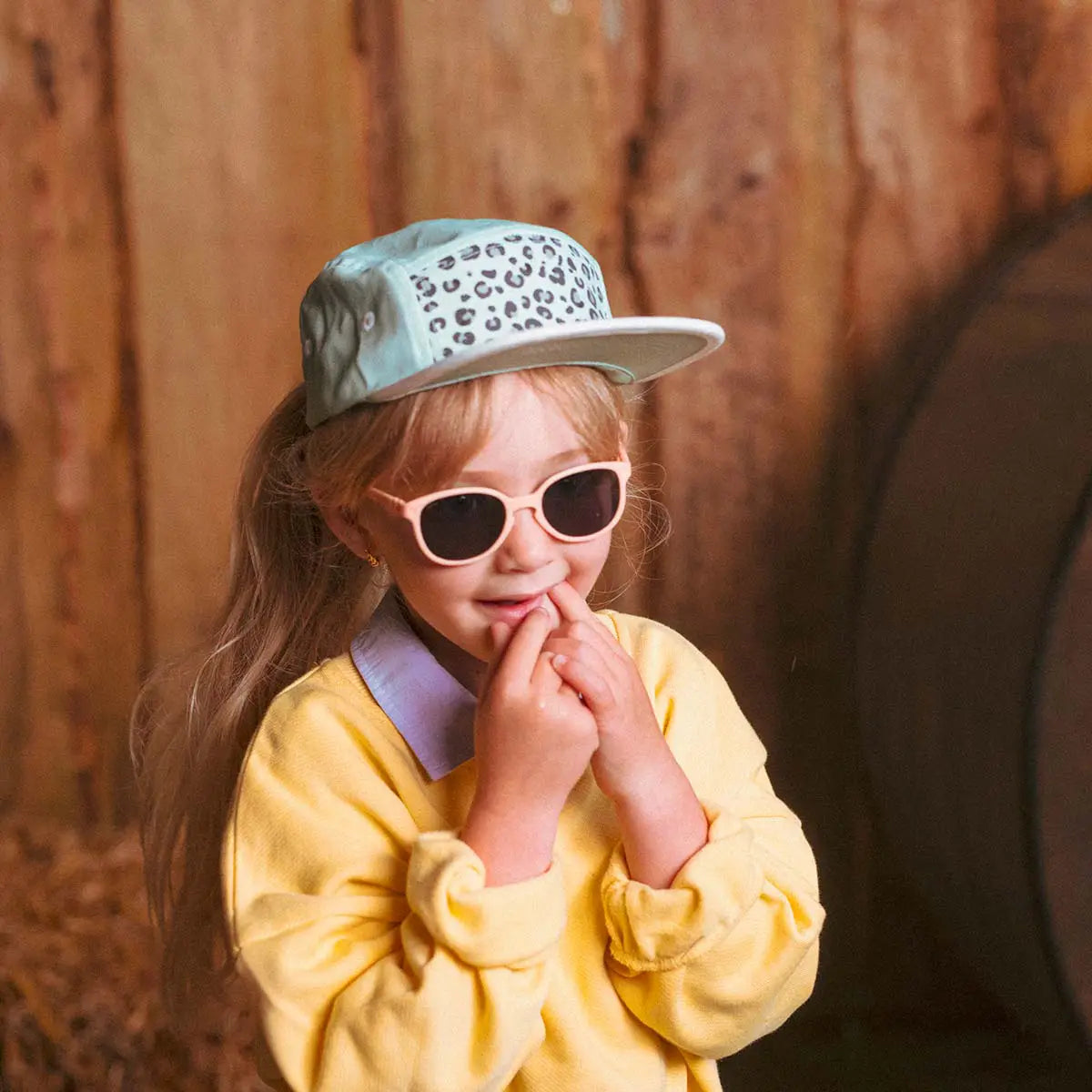 lunettes de soleil enfant bébé wazz abricot
