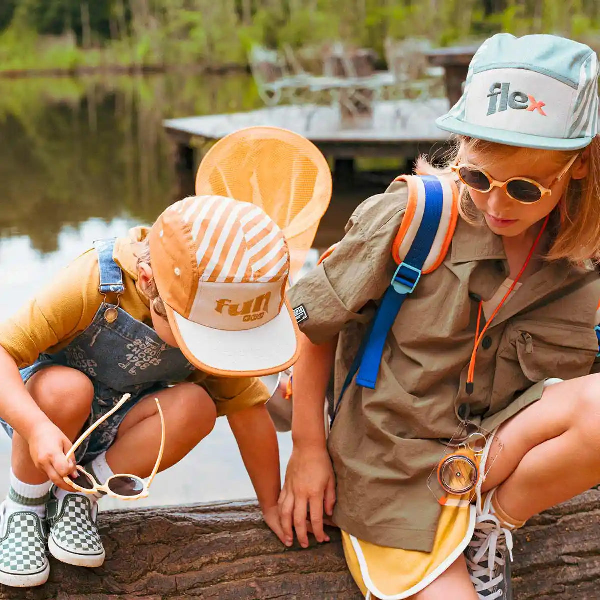 casquette anti-uv enfant bébé casquette rayée sable