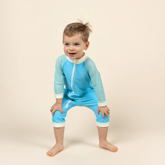 combishort anti uv bebe bleu