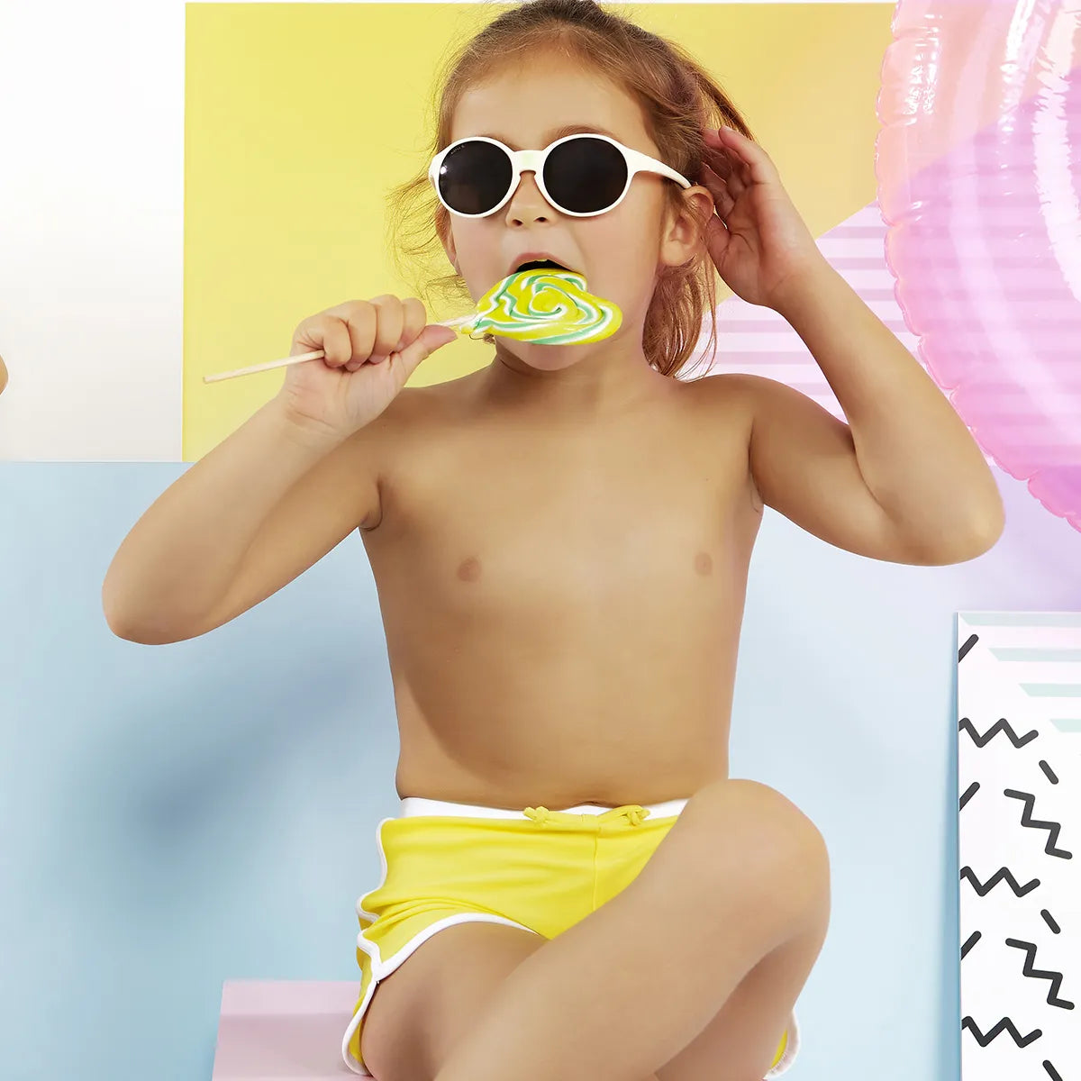 maillot de bain bébé short screech jaune
