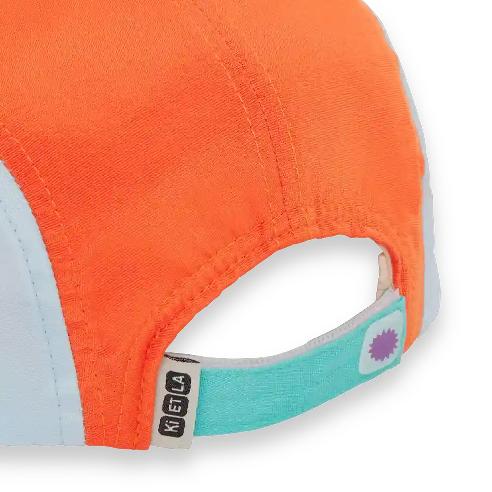 packshot casquette enfant 5panel orange personnalisable