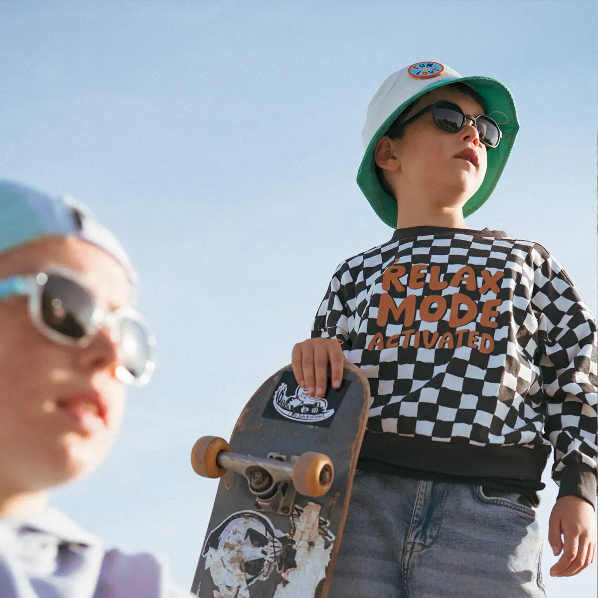 lunettes de soleil hexagonale enfant noir