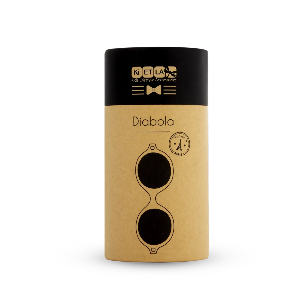 packshot lunettes de soleil bébé diabola noire