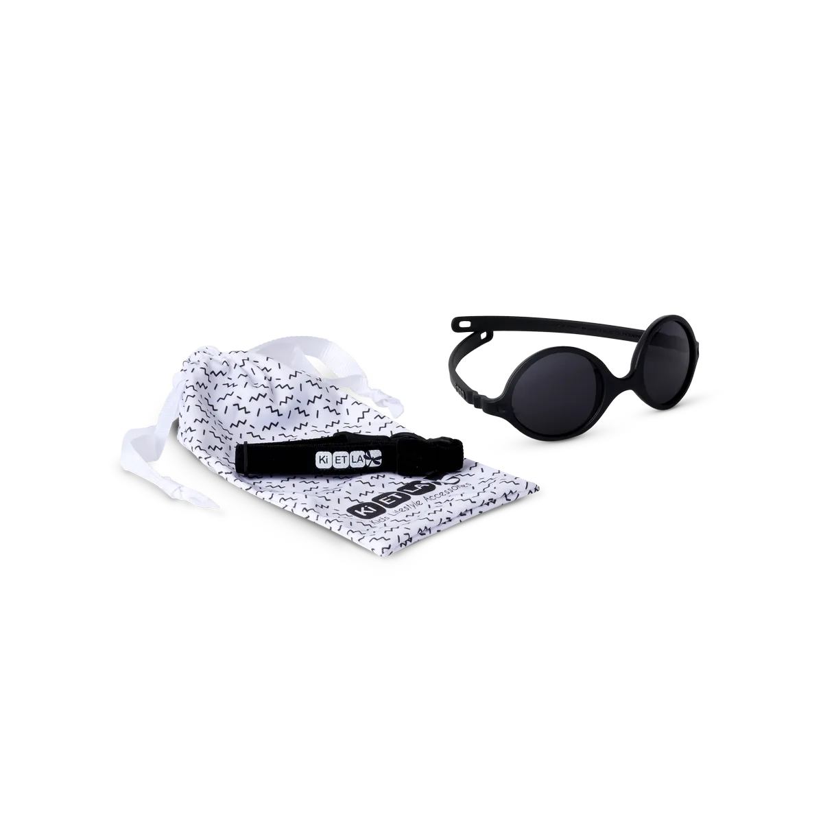 packshot lunettes de soleil bébé diabola noire