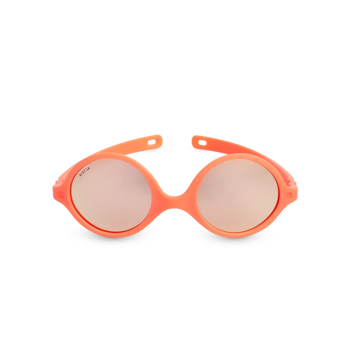 packshot lunettes de soleil bébé diabola orange fluo