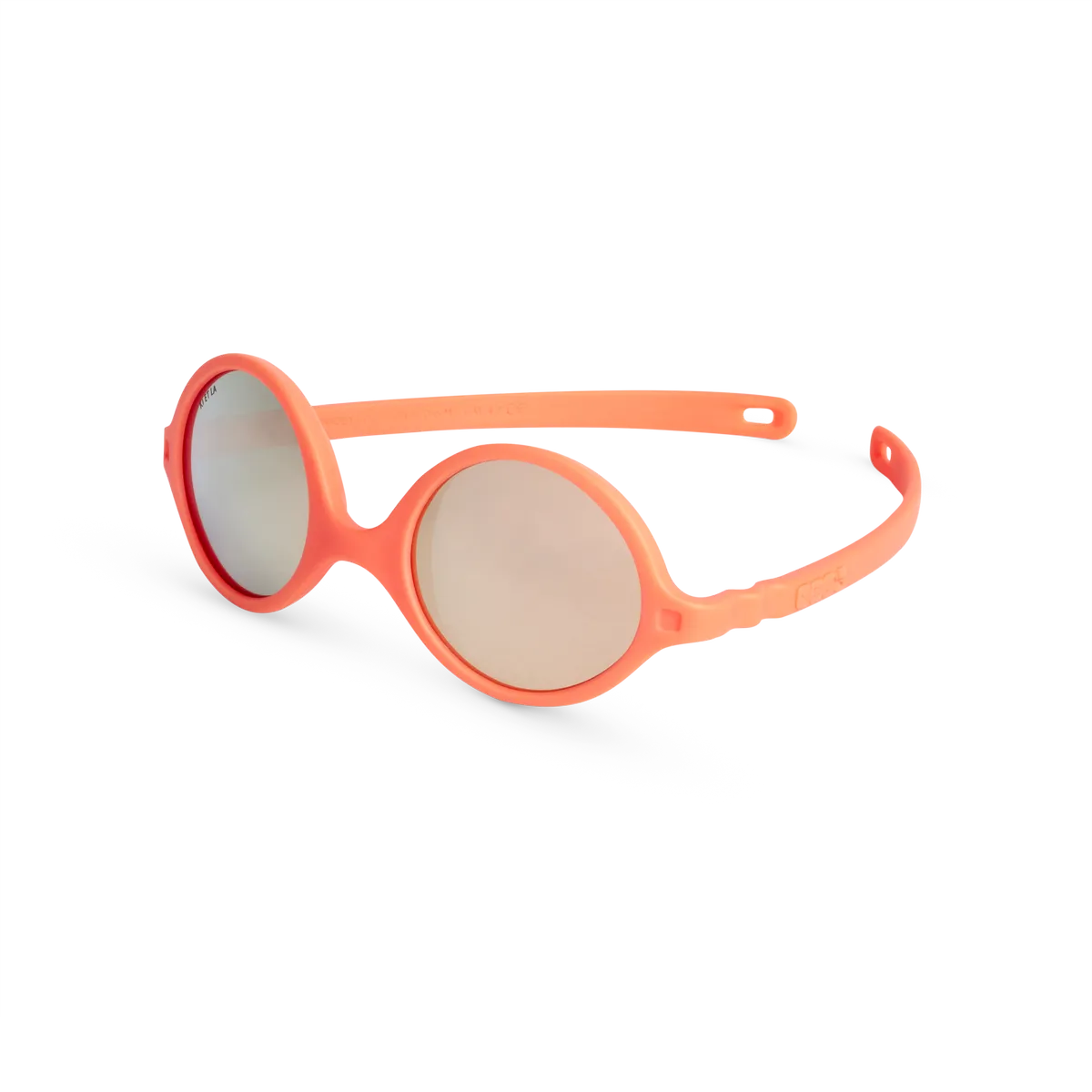 packshot lunettes de soleil bébé diabola orange fluo
