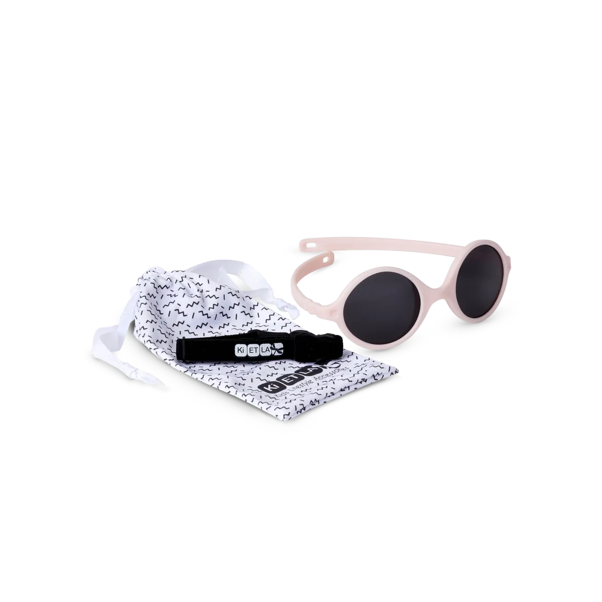 packshot lunettes de soleil bébé diabola rose pale