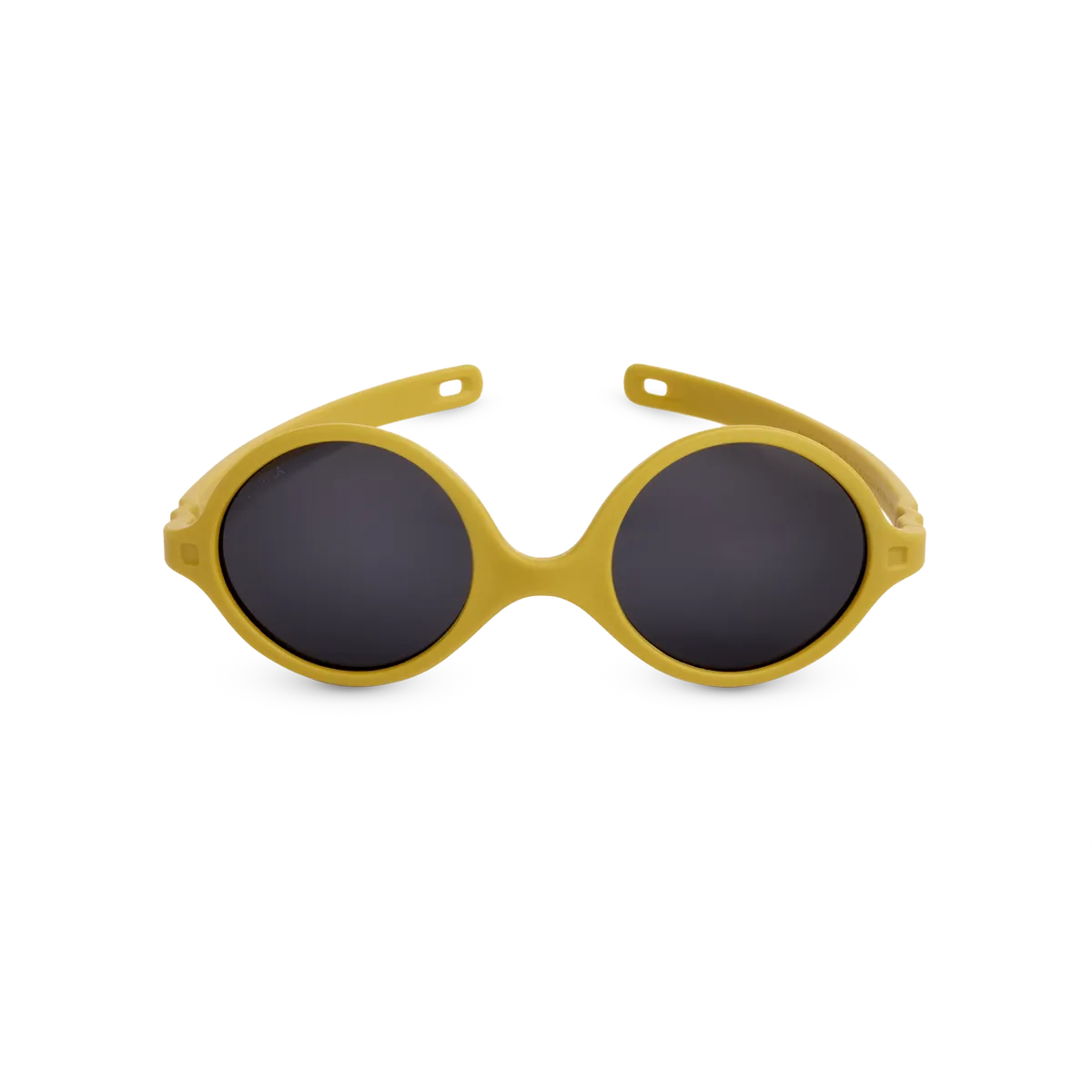 packshot lunettes de soleil bébé diabola jaune moutarde