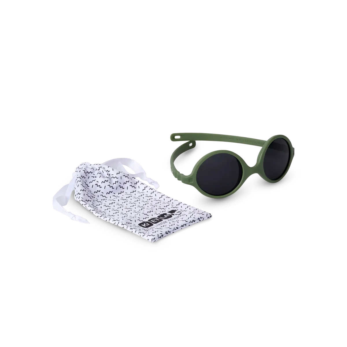 packshot lunettes de soleil bébé diabola kaki