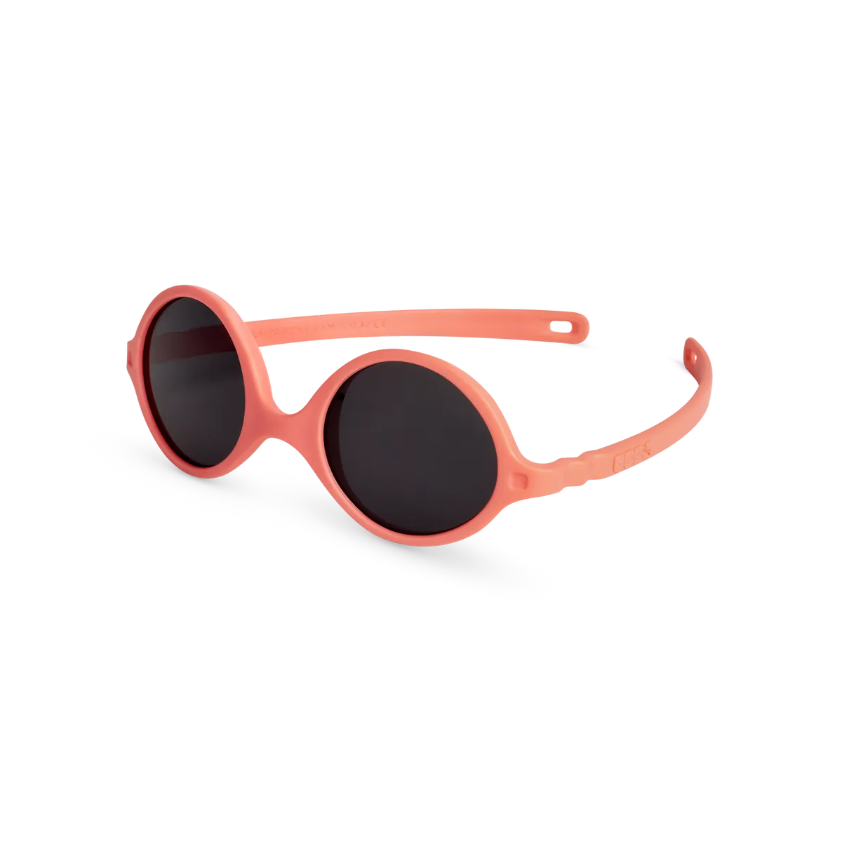 packshot lunettes de soleil bébé diabola pamplemousse