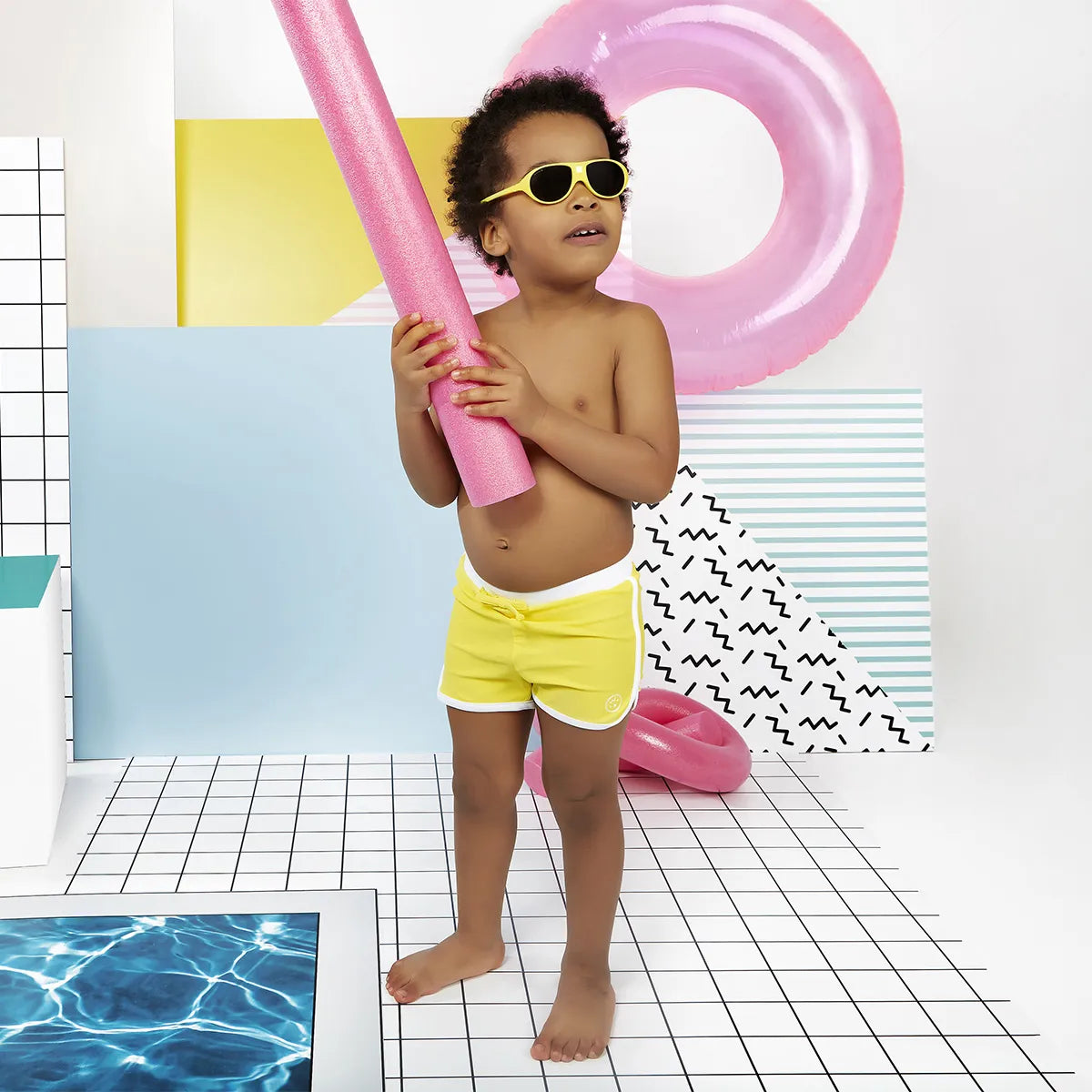 maillot de bain bébé short screech jaune