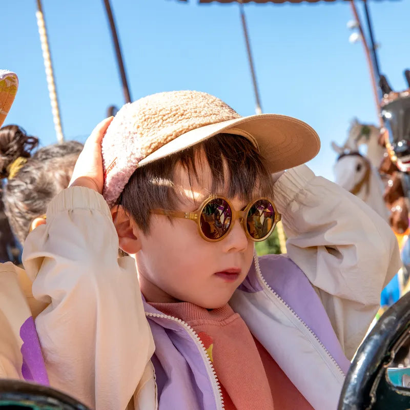 lunettes de soleil enfant bébé woam brun ambré