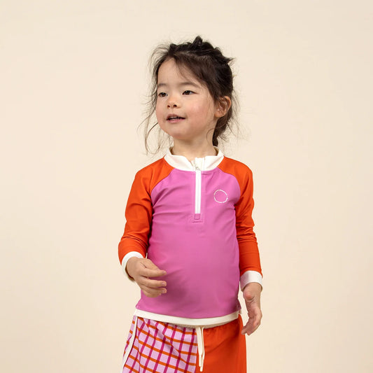 tshirt anti uv enfant rose