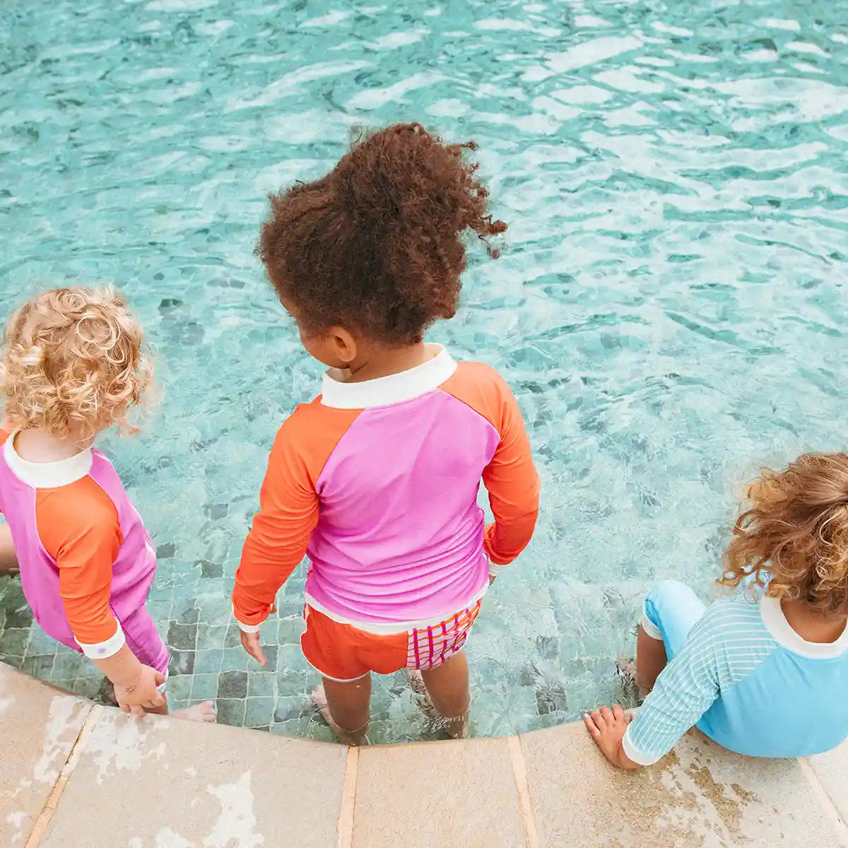 tshirt anti uv enfant rose