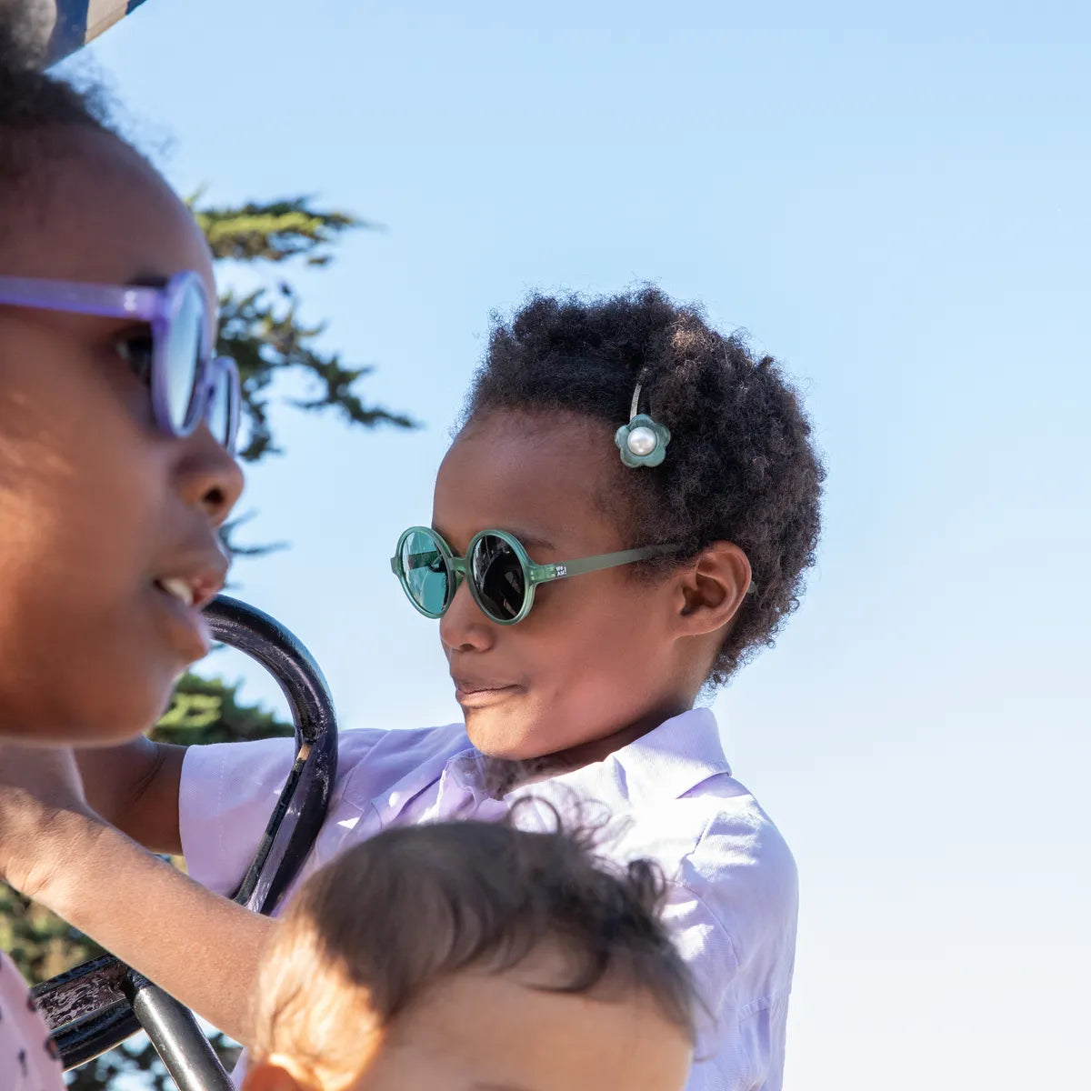 lunettes de soleil enfant bébé woam vert bouteille