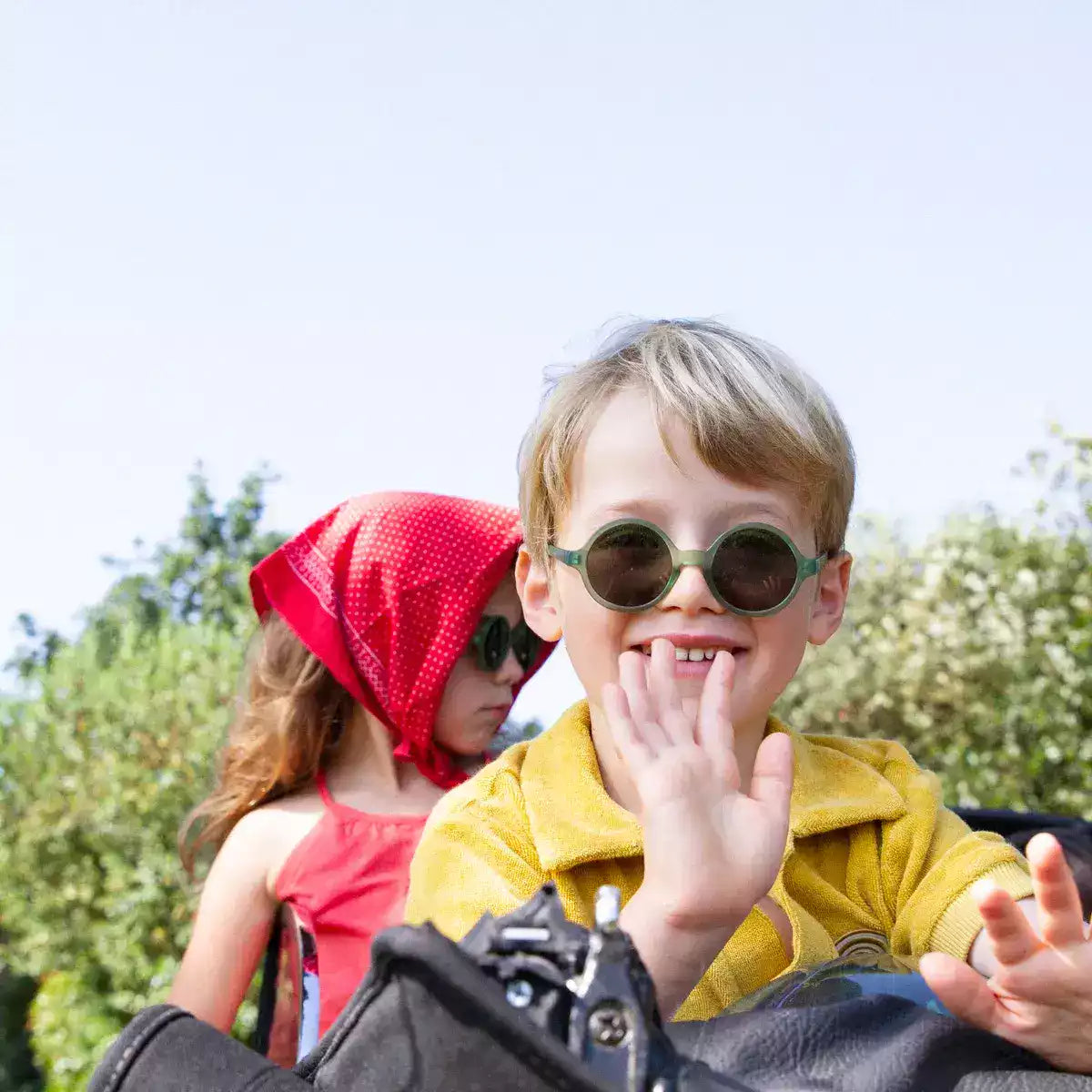 lunettes de soleil enfant bébé woam vert bouteille