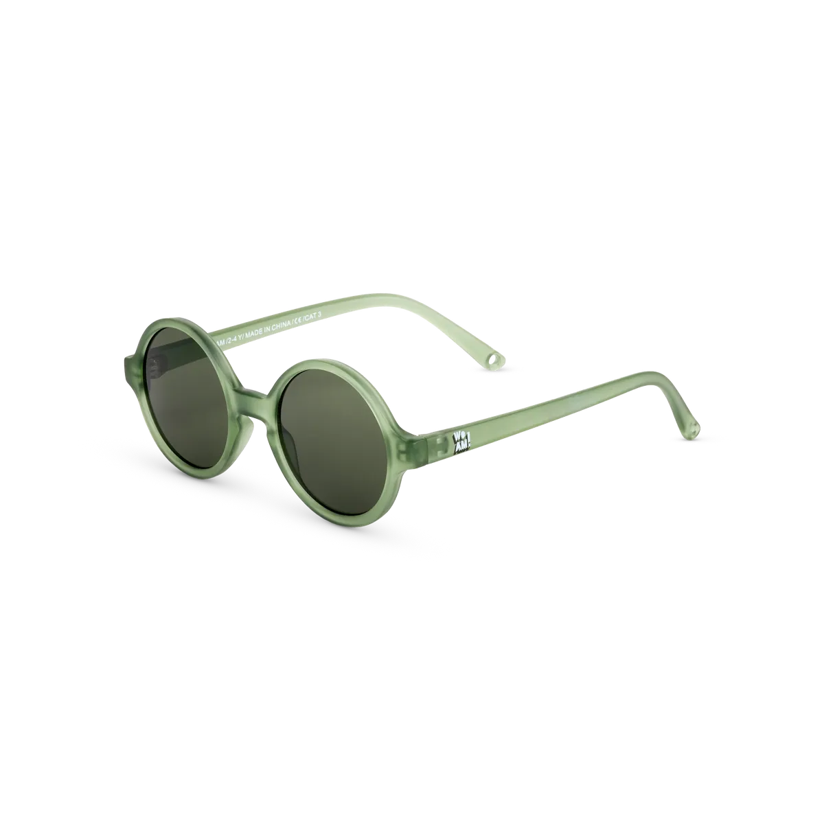 packshot lunettes de soleil enfant bébé woam vert bouteille