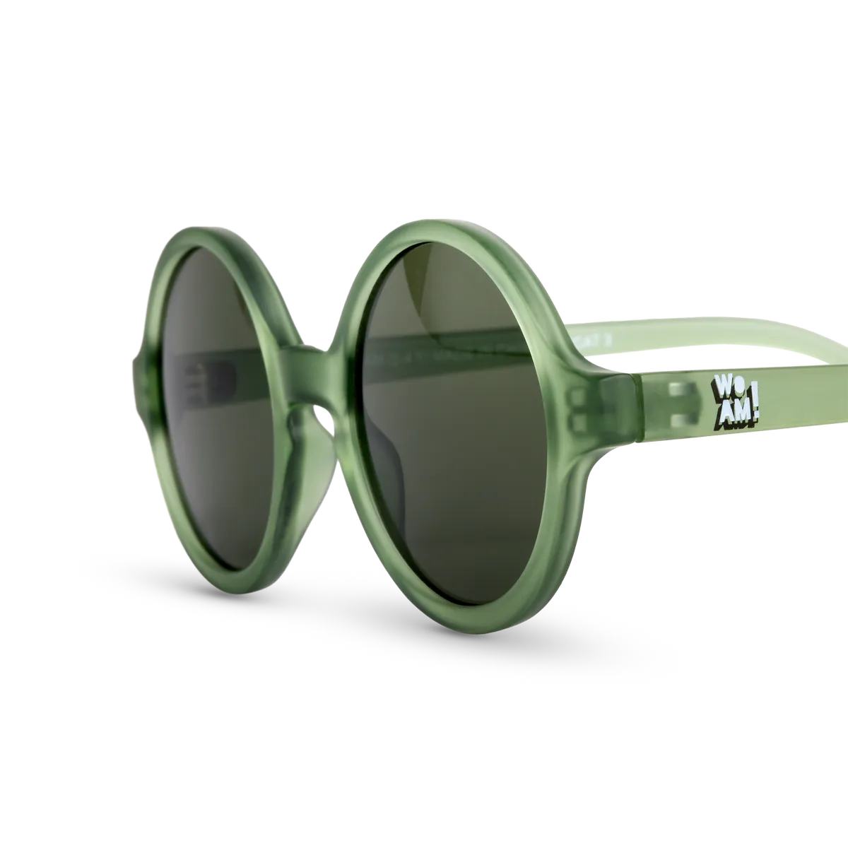 packshot lunettes de soleil enfant bébé woam vert bouteille