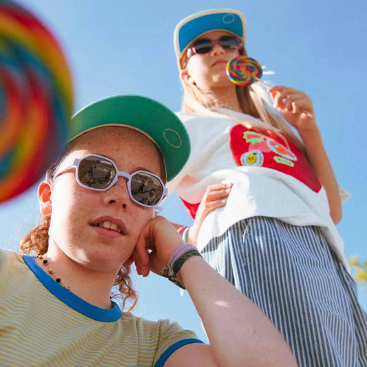 lunettes de soleil hexagonale enfant lavande