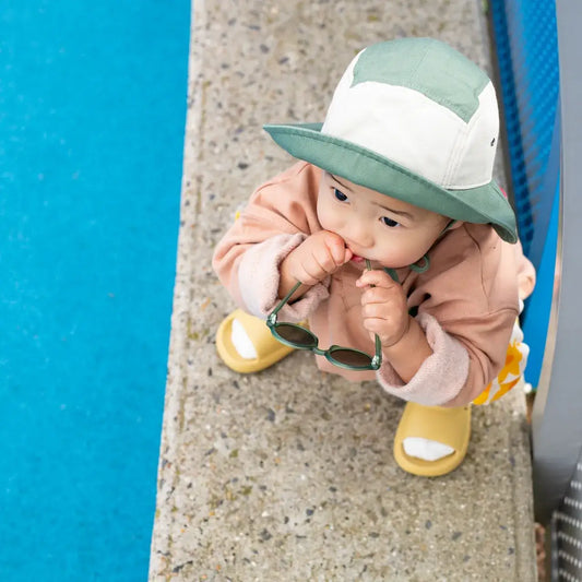bob anti-uv bébé camper hat kaki