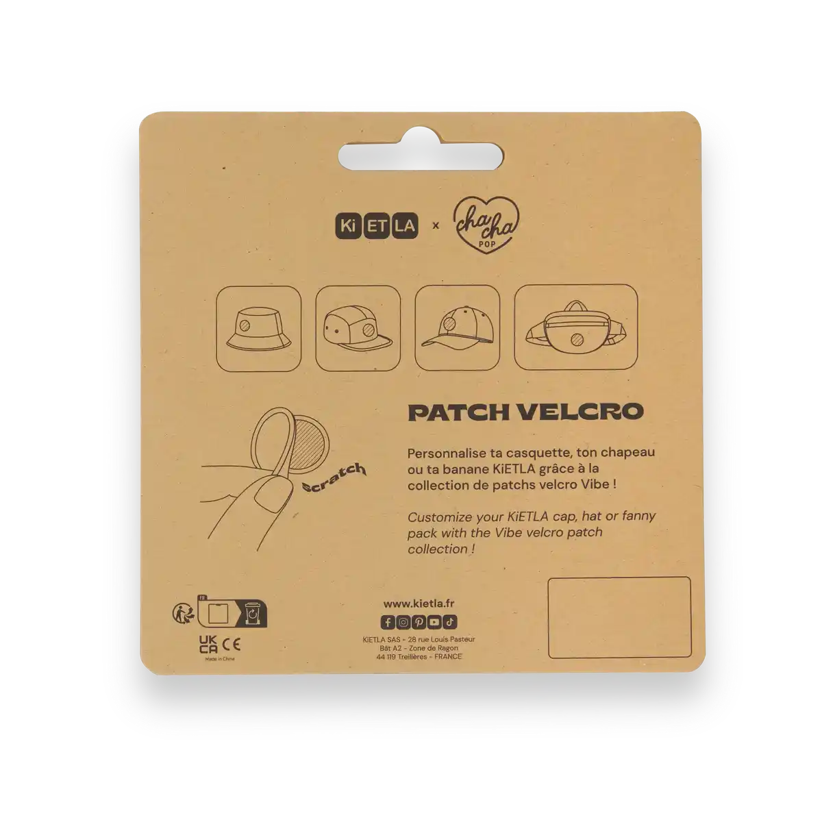 Packaging Patch Velcro Fleur Enfant chacha pop
