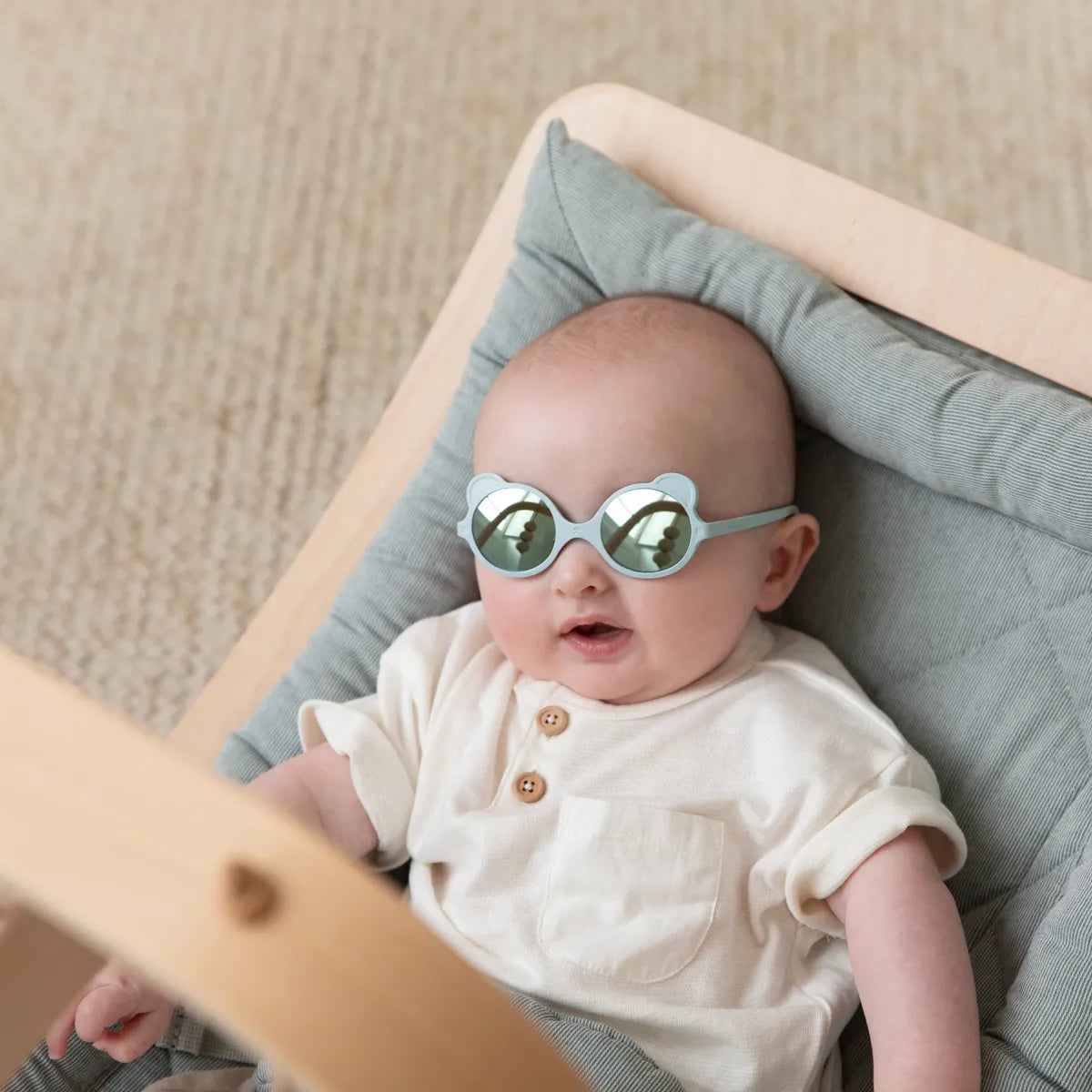 lunettes de soleil bébé enfant ourson bleu ciel