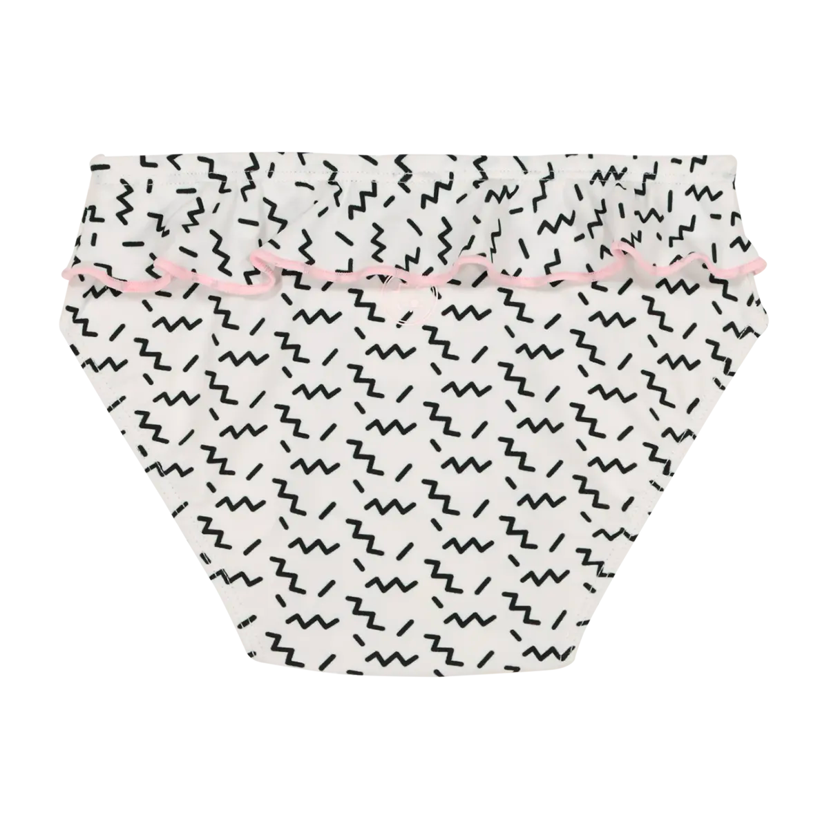 packshot maillot de bain bébé culotte annette zigzag pink