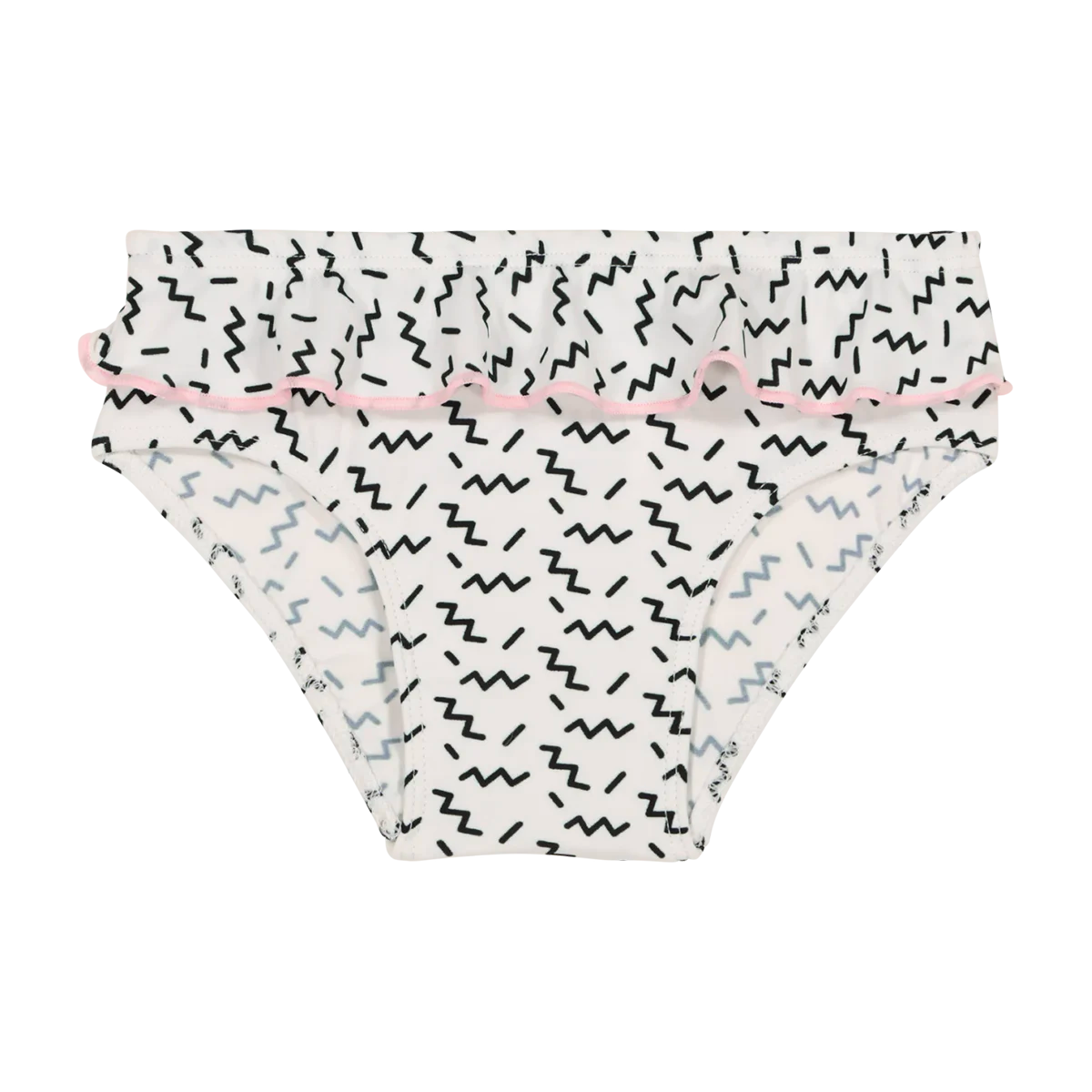 packshot maillot de bain bébé culotte annette zigzag pink