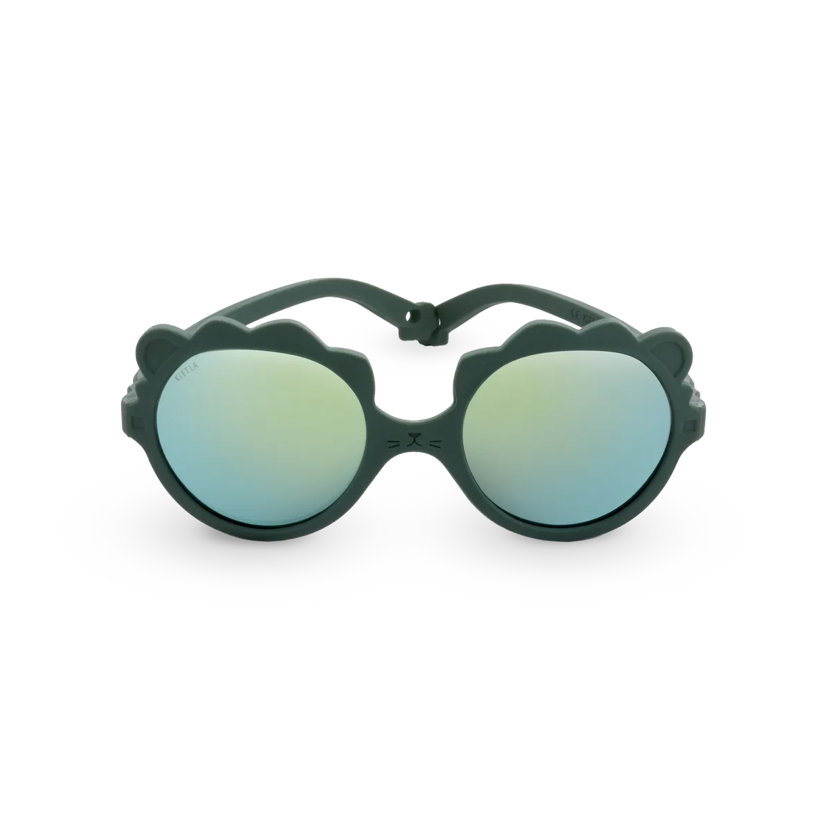 packshot lunettes de soleil bébé enfant lion vert