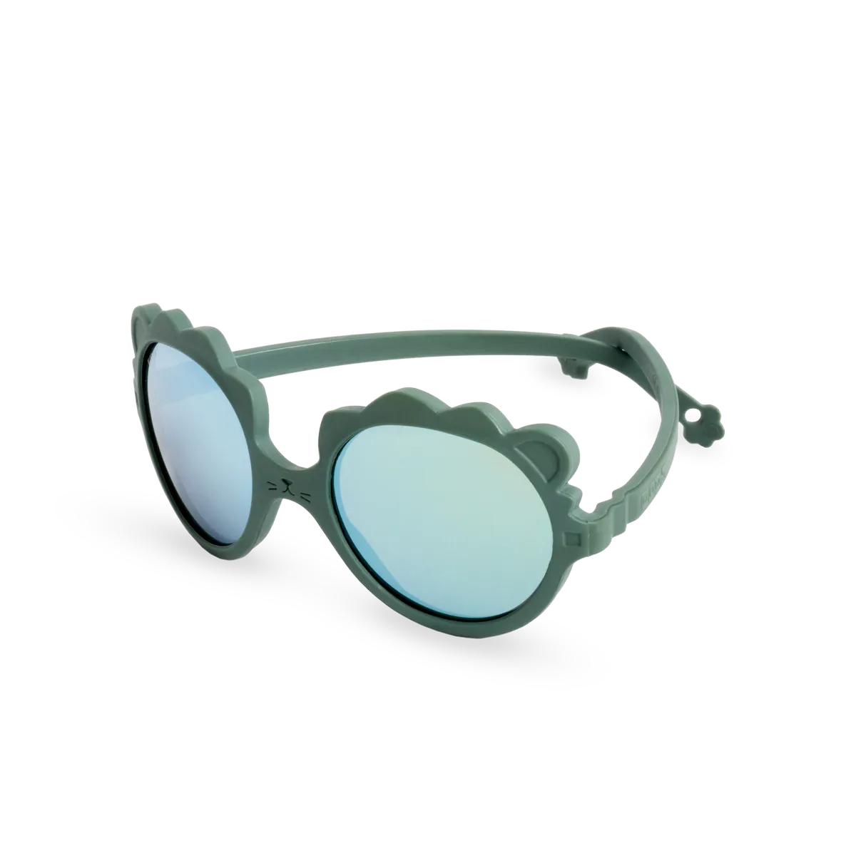 packshot lunettes de soleil bébé enfant lion vert