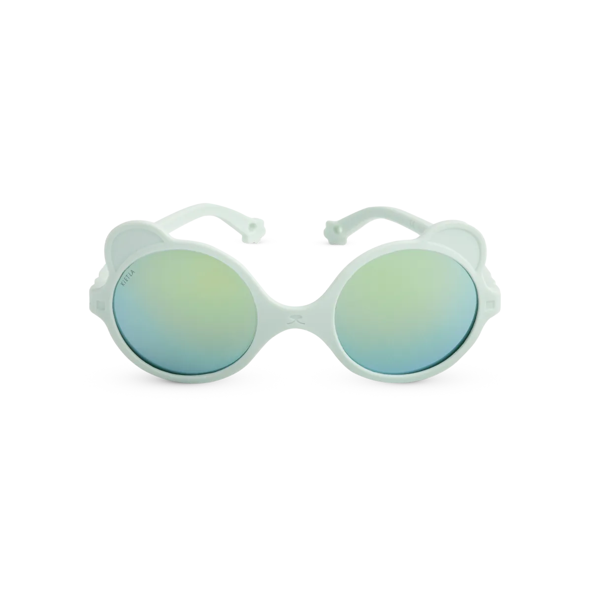packshot lunettes de soleil bébé enfant ourson vert amande