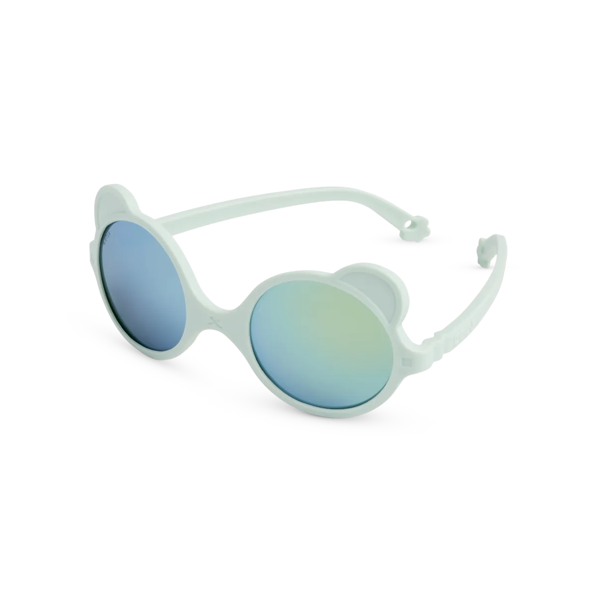 packshot lunettes de soleil bébé enfant ourson vert amande