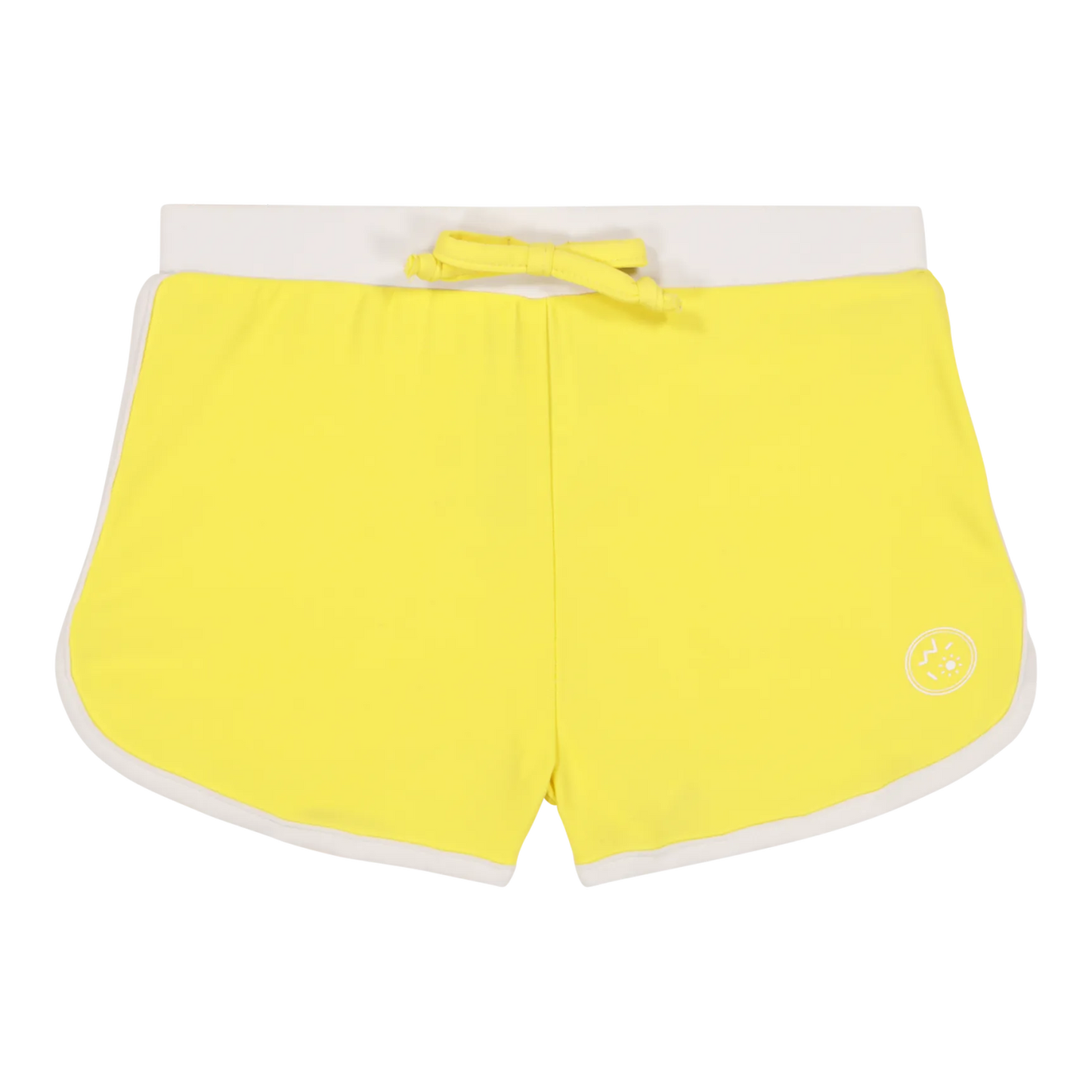 packshot short de bain enfant jaune