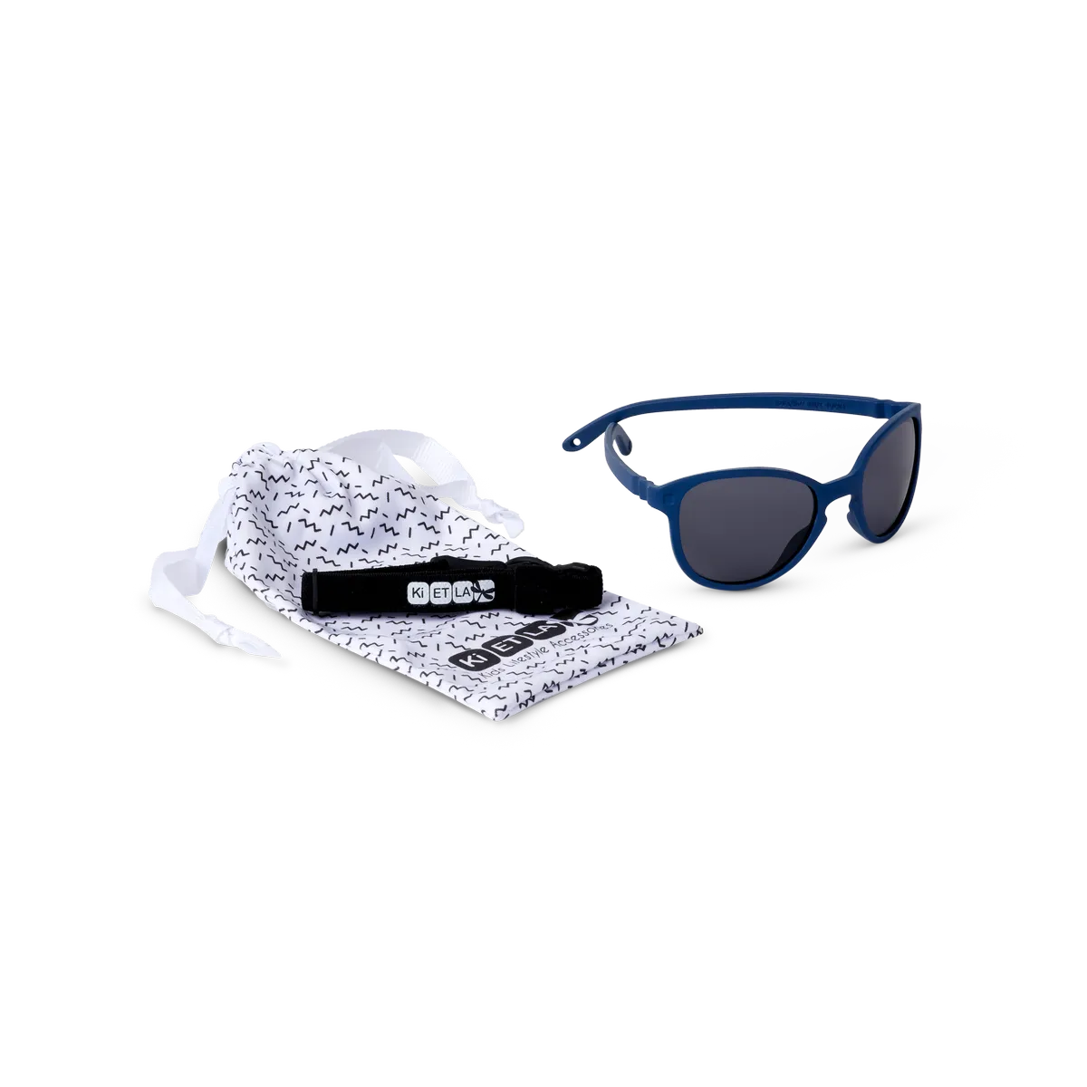 Packshot lunettes de soleil enfant bébé wazz bleu denim