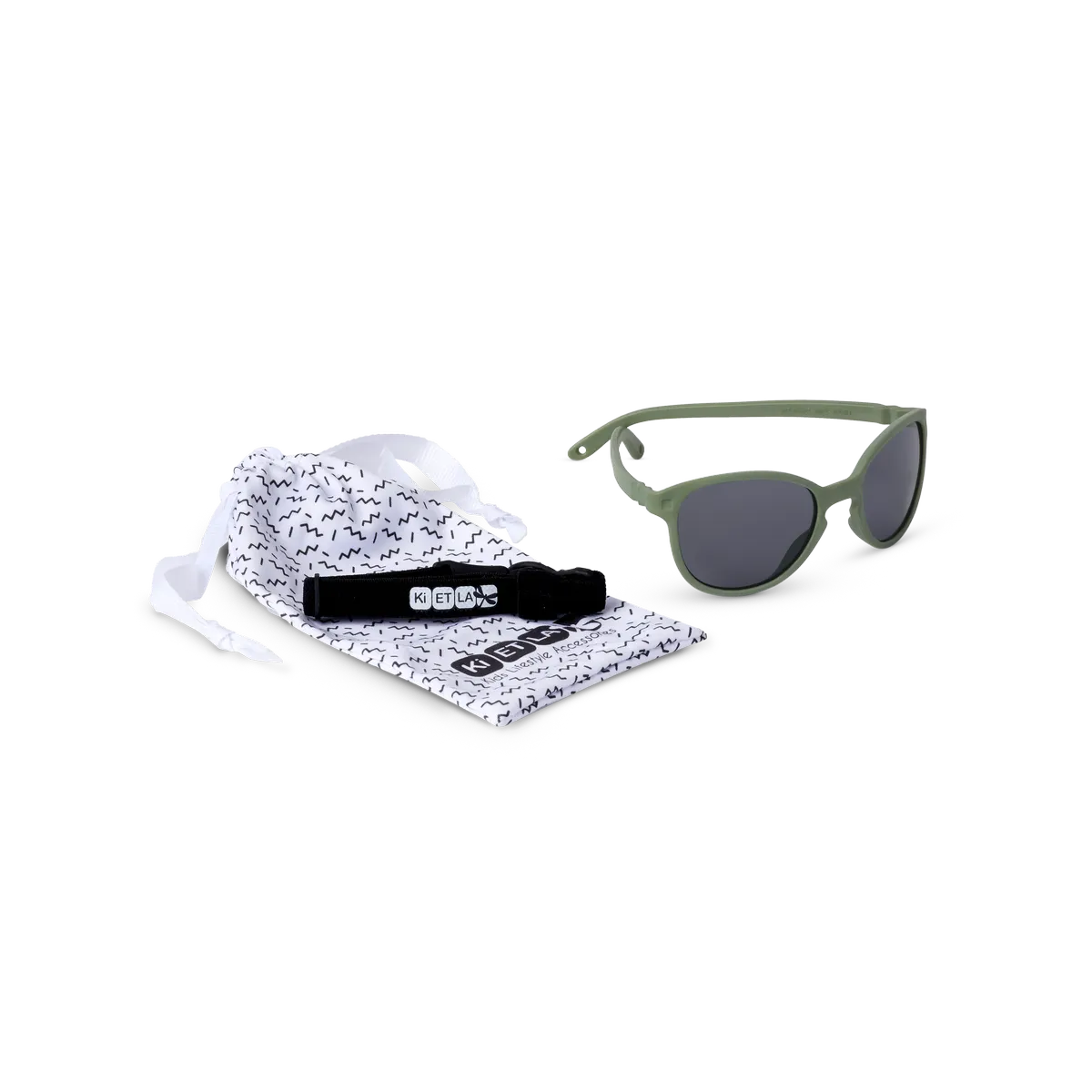 Packshot lunettes de soleil enfant bébé wazz kaki