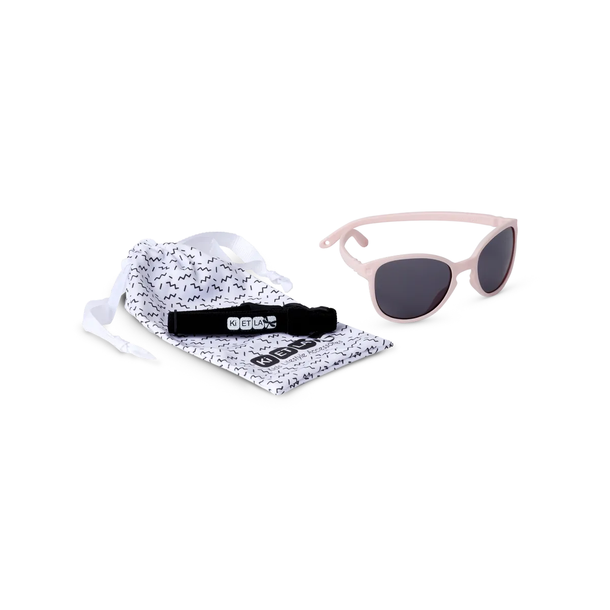 Packshot lunettes de soleil enfant bébé wazz rose pâle