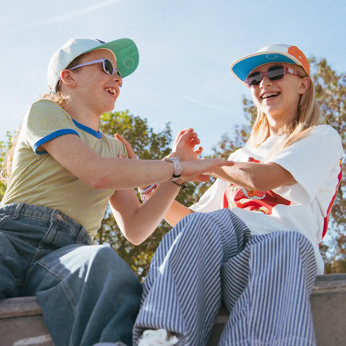 casquette enfant 5panel rose love