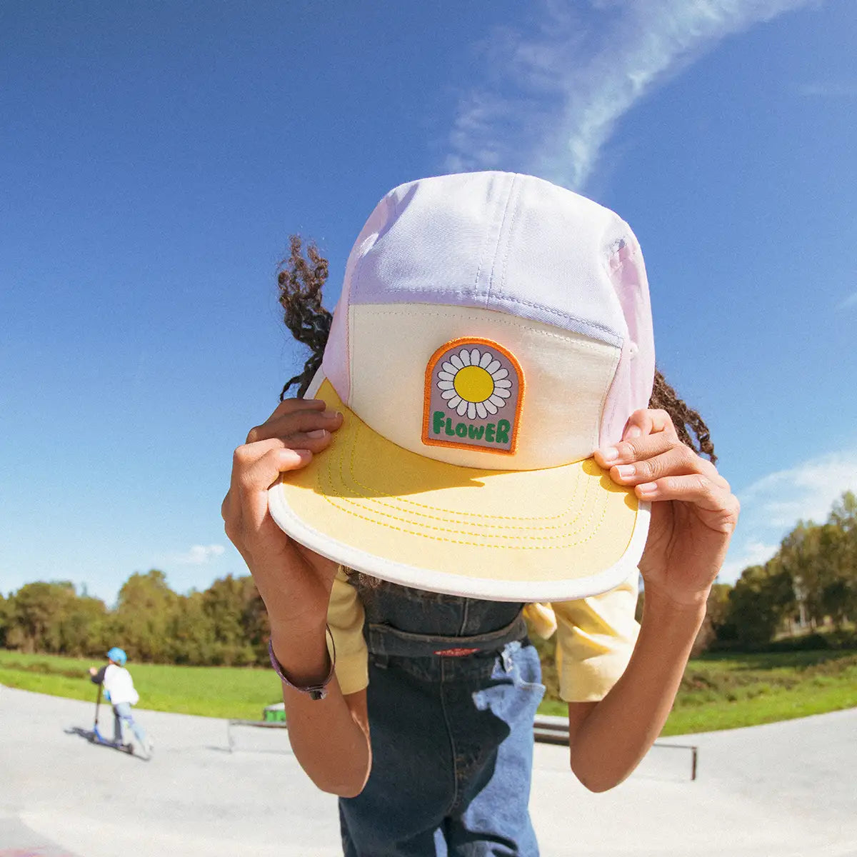 casquette enfant 5panel violet personnalisable