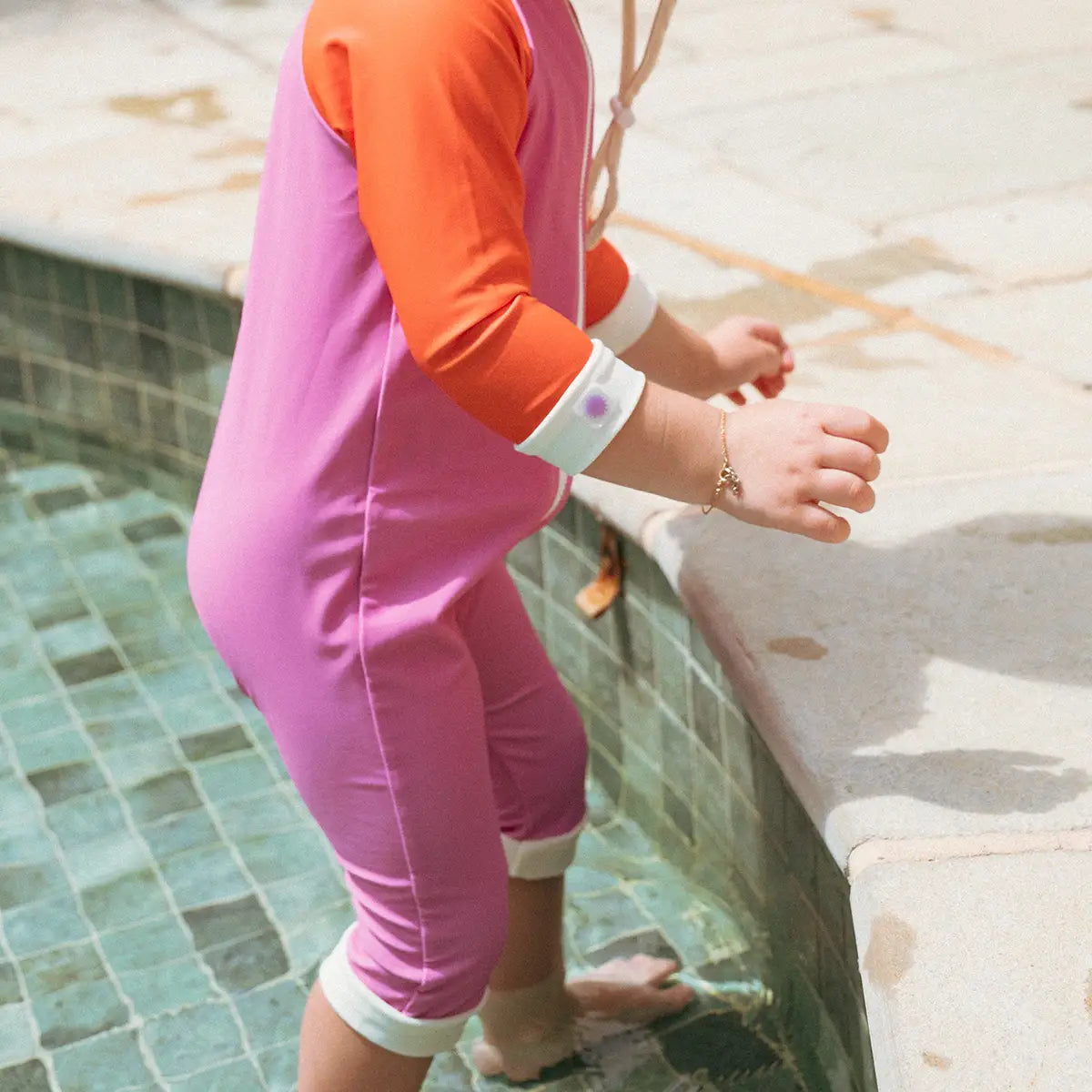 combishort anti uv bebe rose