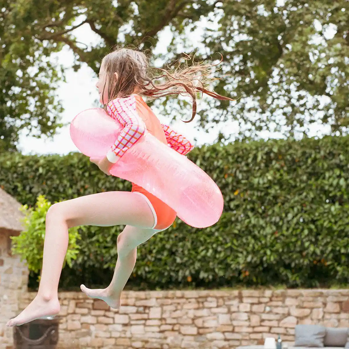 maillot une piece fille rose tartan