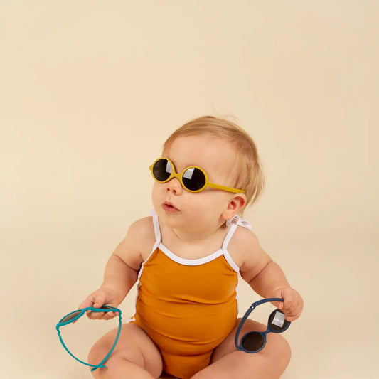 lunettes de soleil bébé diabola jaune moutarde
