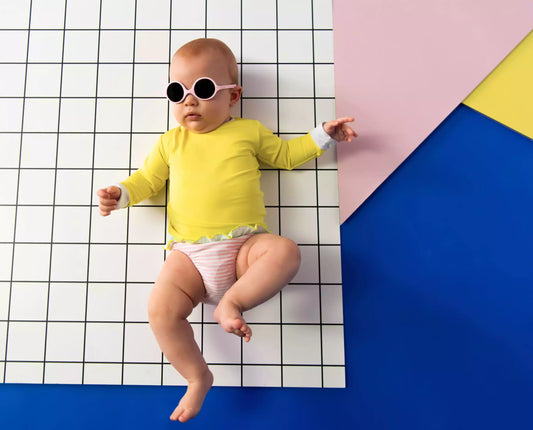 lunettes de soleil bébé diabola rose pale